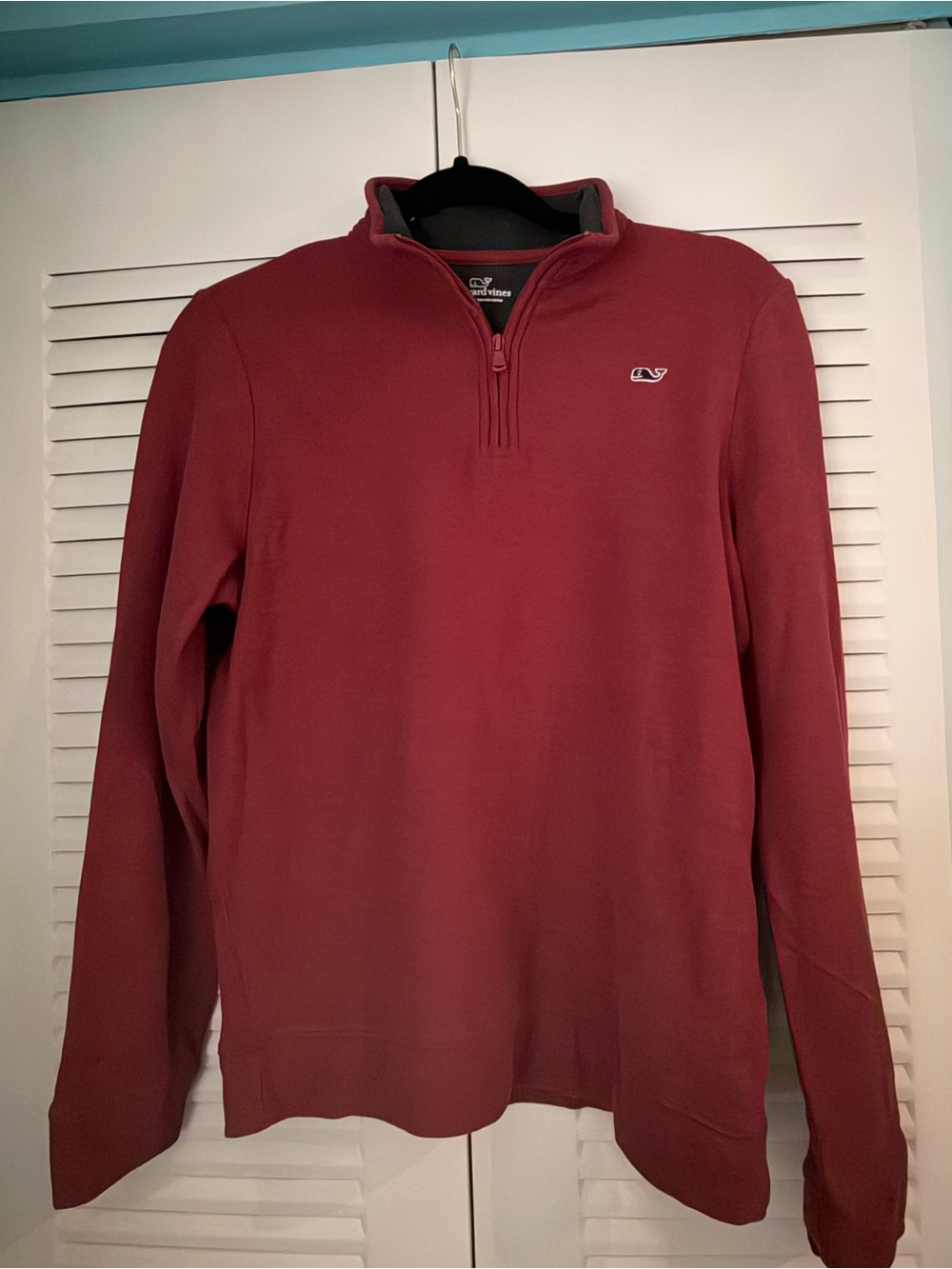 Vineyard Vines Boys Zip-Up Sweater in Maroon
